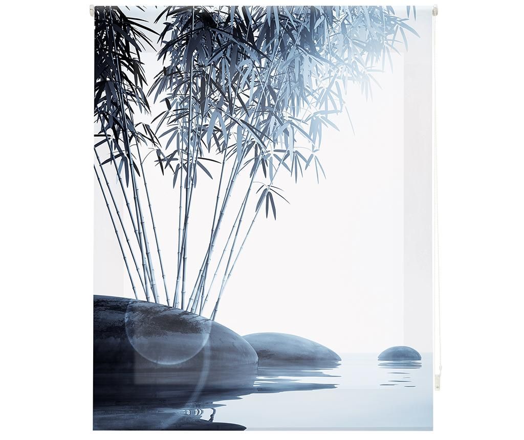 Jaluzea tip rulou Bamboo and Stones 100×180 cm – Blindecor, Gri & Argintiu Blindecor